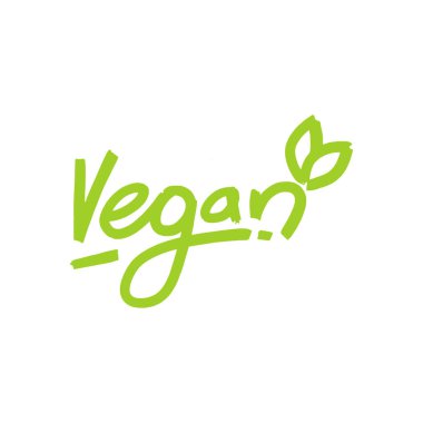Vegan organik, doğal, Bio ve Eko vektör illüstrasyon 