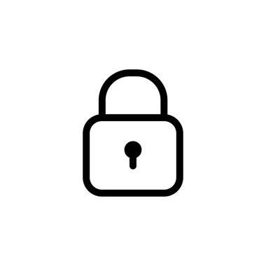 kilidin siyah beyaz vektör simgesi