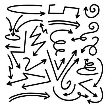 Grunge çizimi el yapımı suluboya karalama vektör kümesi 