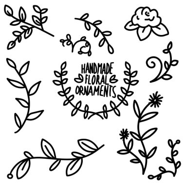 El yapımı frolar süskoleksiyonu. Vektör çizimi