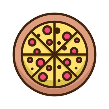 Pizzanın vektör çizimi 