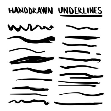 farklı alt çizgiler illüstrasyon vektör 