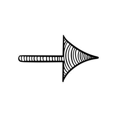 Grunge kroki el yapımı suluboya çizimi Doodle vektör ok