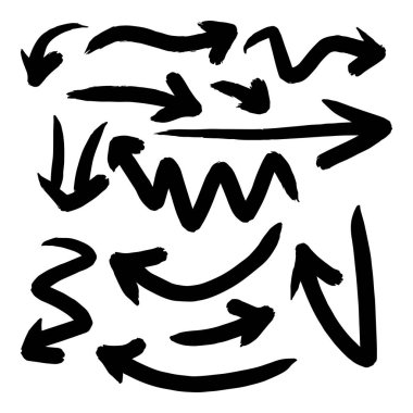 Grunge çizimi el yapımı suluboya karalama vektör kümesi 