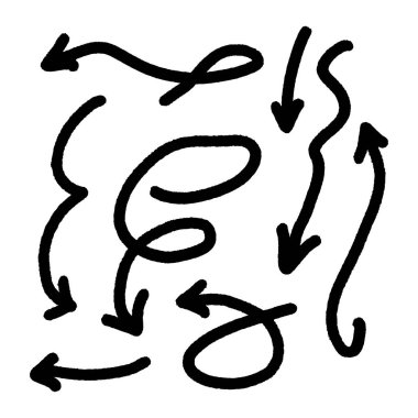 Grunge çizimi el yapımı suluboya karalama vektör kümesi 