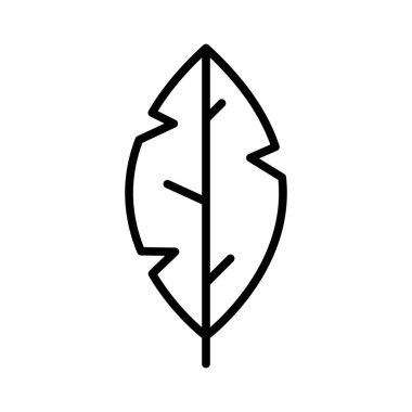 Yaprak Çizgi Simgesi. Vektör çizimi 