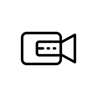 kameranın siyah beyaz vektör simgesi