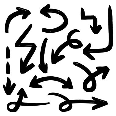 farklı oklar çizim vektör 