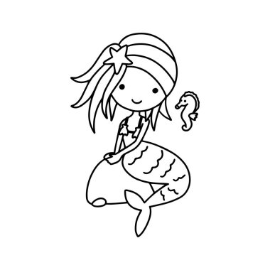 Sevimli denizkızı vektör Illustration