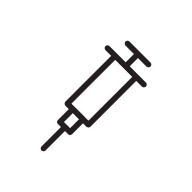 En az tarzda iğne aşı Simple Line Icon 