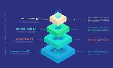  Yanında adımlar ve açıklama içeren İnfografik öğeler