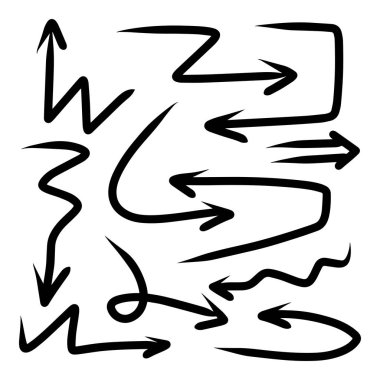 Grunge çizimi el yapımı suluboya karalama vektör kümesi 