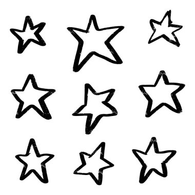 Modern Geometric Star Pattern. Vector Star Pattern Background Drawn by Hand  clipart