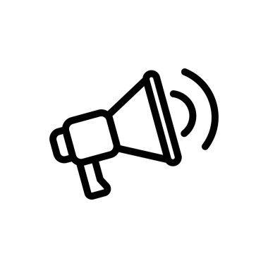 hoparlörün siyah beyaz vektör simgesi