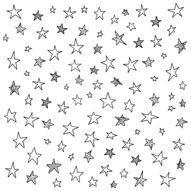 Yıldız Dikişsiz desen vektör çizim 