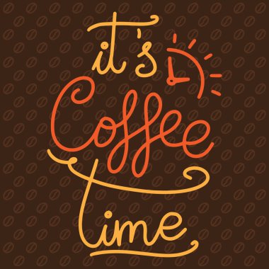 Kahve El yazısı metin afişi 