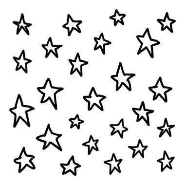 Yıldız Dikişsiz desen vektör çizim 