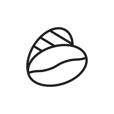 kahve çekirdeğisiyah ve beyaz vektör simgesi