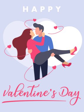 Sevgililer günü kart vektör çift 