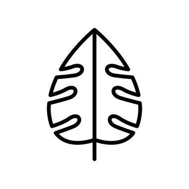 Yaprak Çizgi Simgesi. Vektör çizimi 