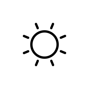 Güneşin siyah ve beyaz vektör simgesi