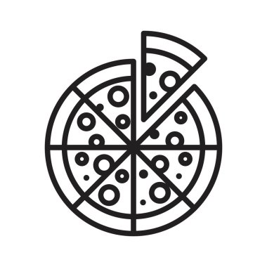 Pizzanın vektör çizimi 