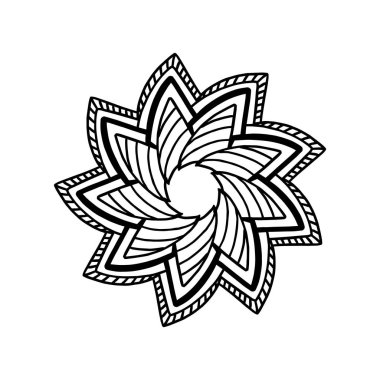Çiçek Mandala. Vintage dekoratif öğeler. Oryantal desen vektör çizim. Islam, Arapça, Indian, Fas, İspanya, Türk, pakistan, Çin, mistik, Osmanlı motifleri