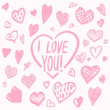 Seni seviyorum vektör arka plan