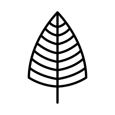 Yaprak Çizgi Simgesi. Vektör çizimi 