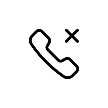 telefonun siyah beyaz vektör simgesi