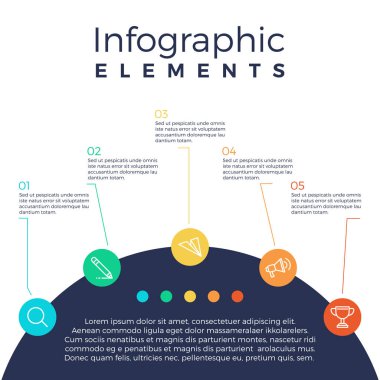 Modern stil soyut infographics numara seçenekleri şablon vektör çizim iş akışı düzeni diyagramı iş adım seçenekleri banner web tasarımı için renkli kullanılabilir