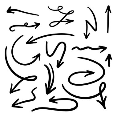 Grunge çizimi el yapımı suluboya karalama vektör kümesi 