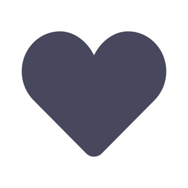 kalp siyah ve beyaz vektör simgesi