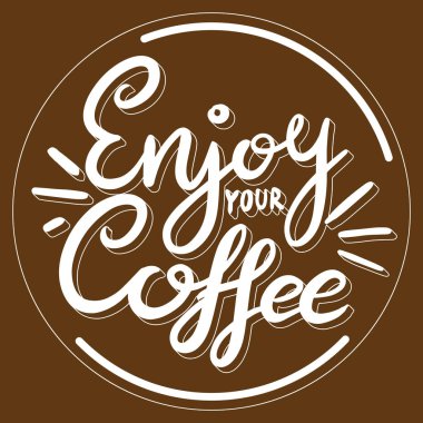 Kahve El yazısı metin afişi 