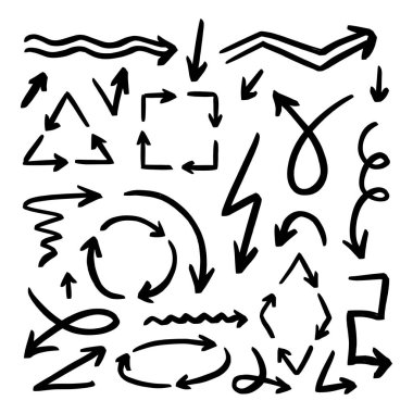 farklı oklar çizim vektör 