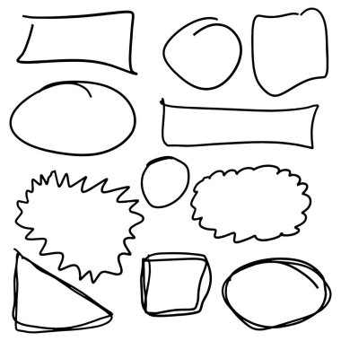 Set El kabarcık konuşma konuşmak basit iletişim kabarcık çizim 