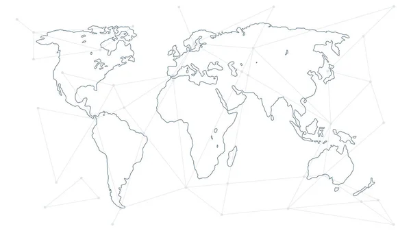 世界地图矢量图解 — 图库矢量图片