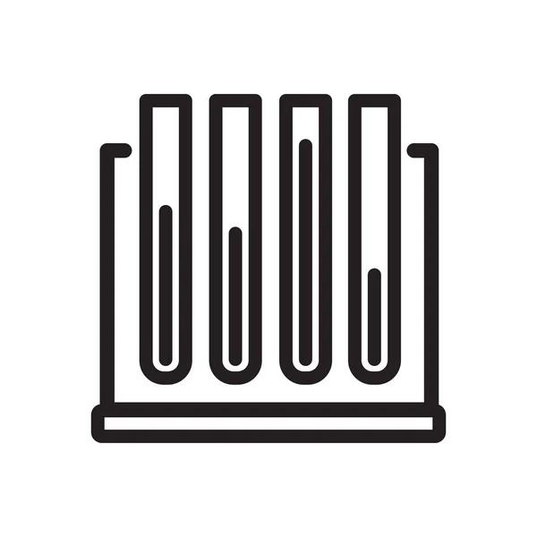 Logo Icône Tubes Essai Isolé Sur Fond Blanc Modèle Vecteur — Image vectorielle
