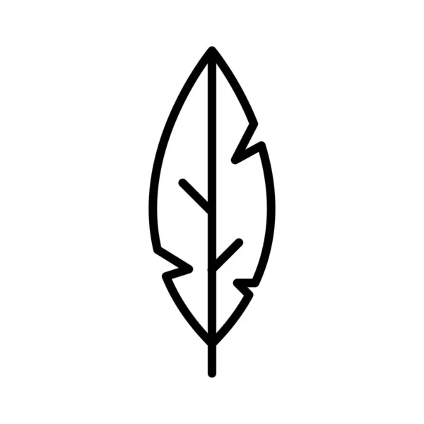 Icona Leaf Line Illustrazione Vettoriale — Vettoriale Stock