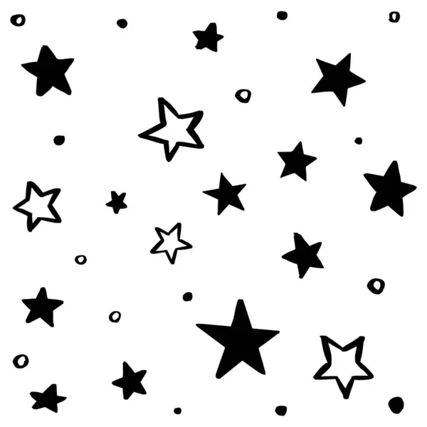 Modèle Étoile Géométrique Moderne Modèle Étoile Vectorielle Fond Dessiné Main — Image vectorielle