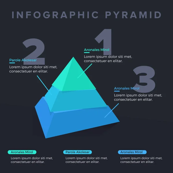 Infographic Elementen Met Stappen Beschrijving Ernaast — Stockvector