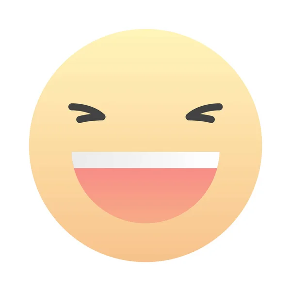 Emoción Facial Emoji Sign Face Para Redes Sociales Aplicaciones — Vector de stock