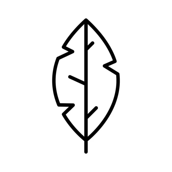 Icona Leaf Line Illustrazione Vettoriale — Vettoriale Stock