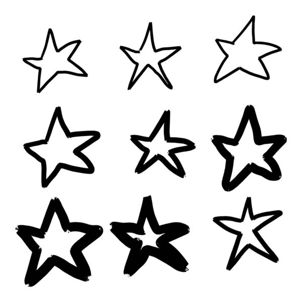 Modern Geometric Star Pattern. Vector Star Pattern Background Drawn by Hand 