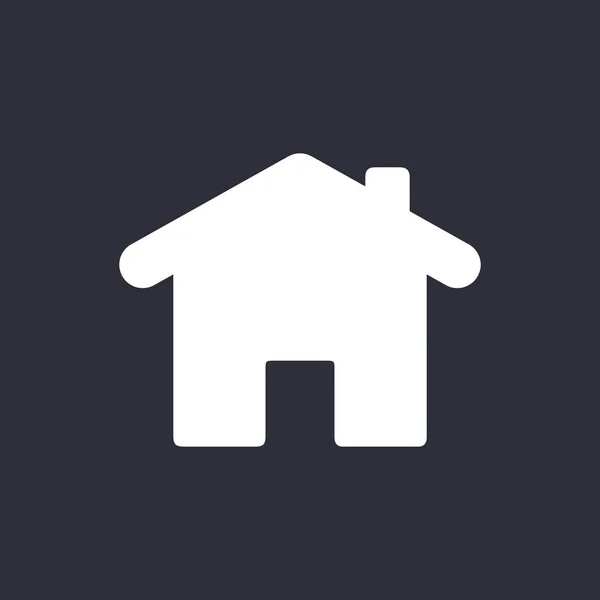 Ikon Mobile Aplikasi Rumah Dalam Gaya Trendy Datar Putih Pada - Stok Vektor