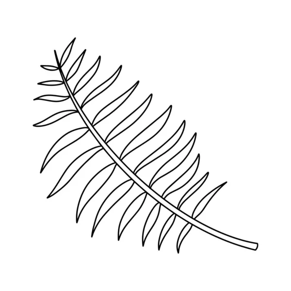 Leaf Line Icon Vector Illustration — Stock Vector