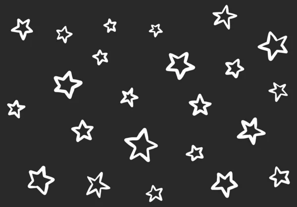 Patrón Estrellas Geométricas Modernas Vector Star Pattern Fondo Dibujado Mano — Vector de stock