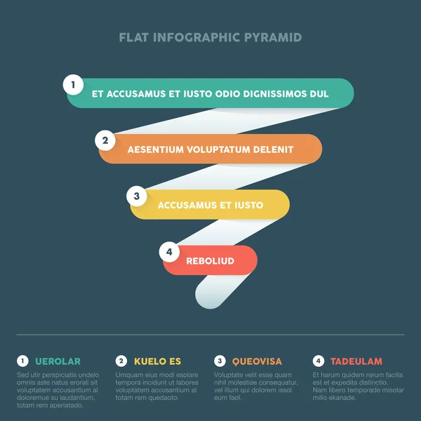 Estilo Moderno Infográfico Abstrato Modelo Opções Número Pirâmide Ilustração Vetorial —  Vetores de Stock