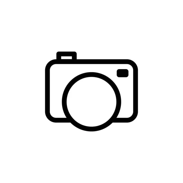 Black White Vector Icon Camera — Stock Vector