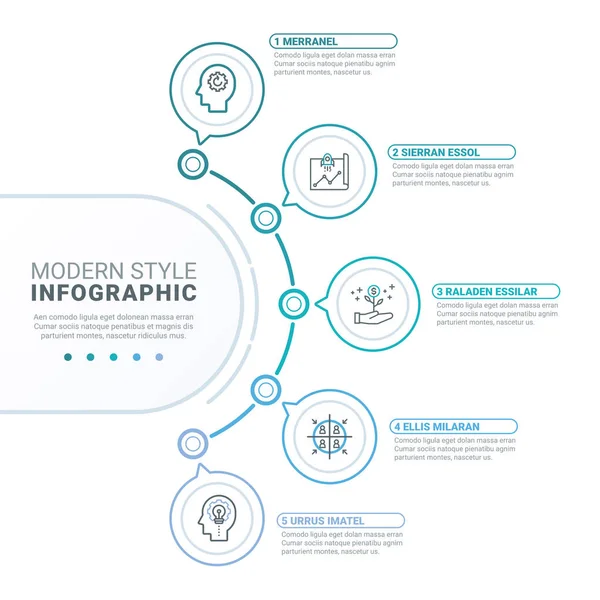 Nowoczesny Streszczenie Styl Infografiki Numer Opcji Szablon Wektor Ilustracja Mogą — Wektor stockowy